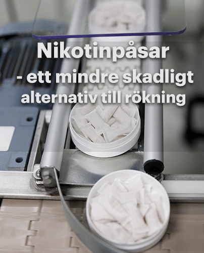 nikotinpåsar mindre skadligt än cigaretter